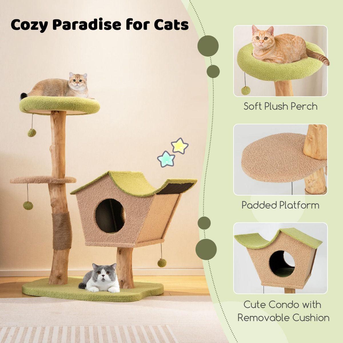 Cute Cat Activity Center Scratching Tree House