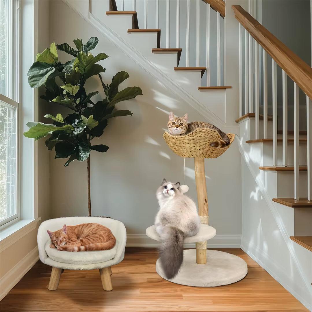 Luxury Solid Wood Cat Tree
