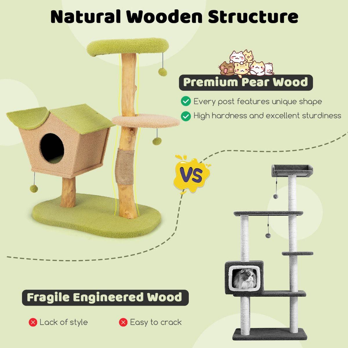 Cute Cat Activity Center Scratching Tree House