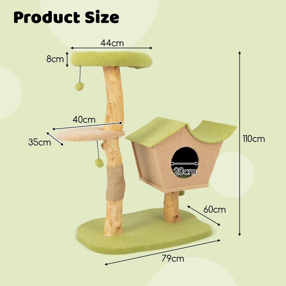 Cute Cat Activity Center Scratching Tree House