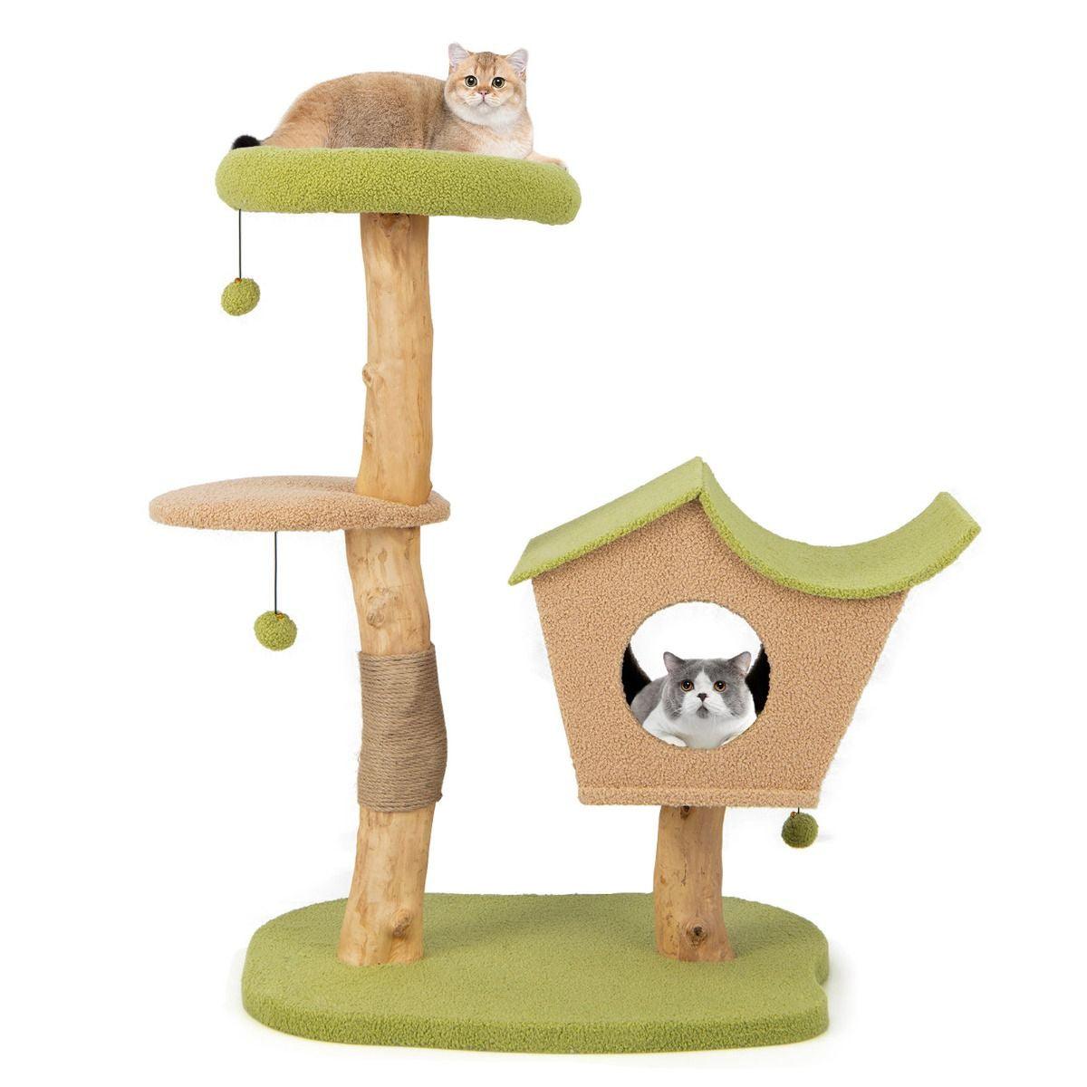 Cute Cat Activity Center Scratching Tree House