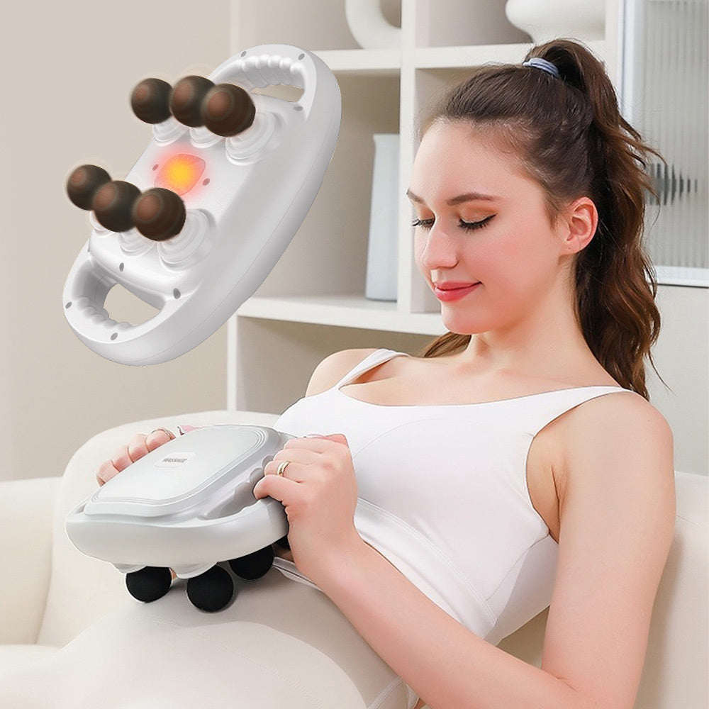 Handheld Deep Tissue Massagers Percussion Massage Gun 6-Head Back Massager For Muscle Relaxation In Back Leg Neck Shoulder And Body Gifts For Families And Friends