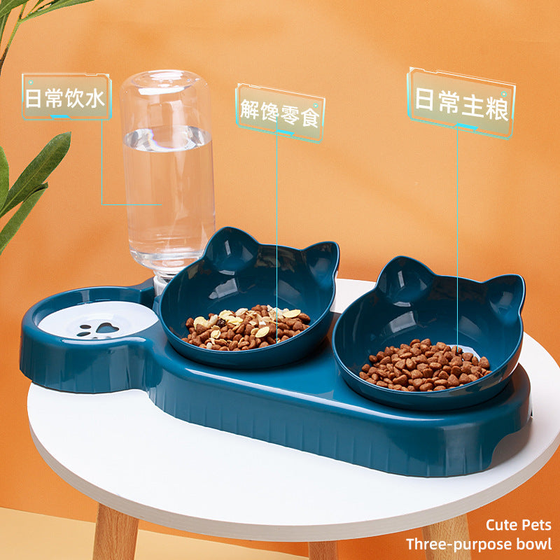 Double Bowl Pet Feeding Station