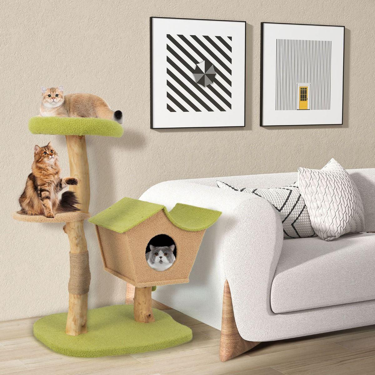 Cute Cat Activity Center Scratching Tree House