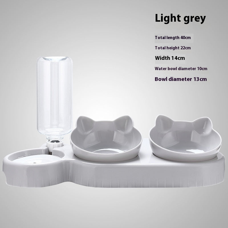 Double Bowl Pet Feeding Station