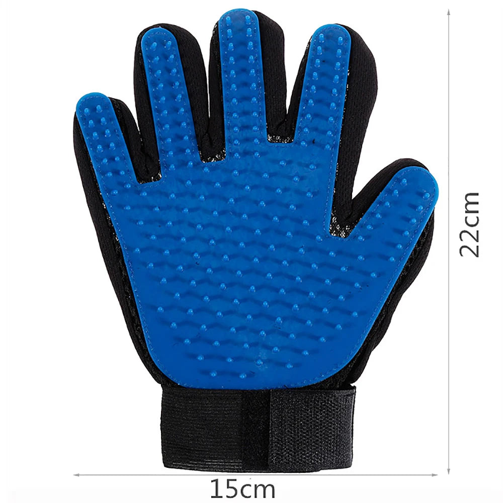 Pet Hair Remover Gloves Cat Dog Massage Bathing Cleaning Grooming Supplies Silicone Hair Sticking Removal Brush