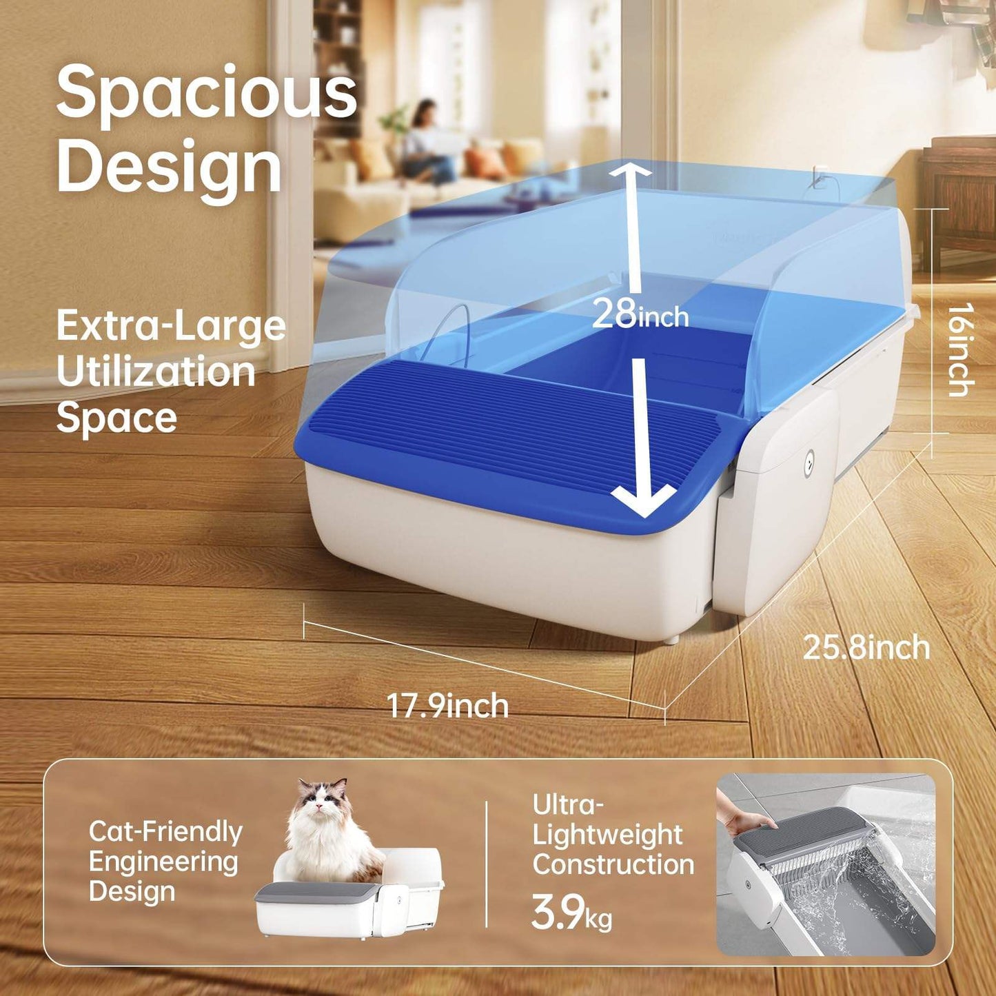 Automatic Self-Cleaning Smart Cat Litter Box