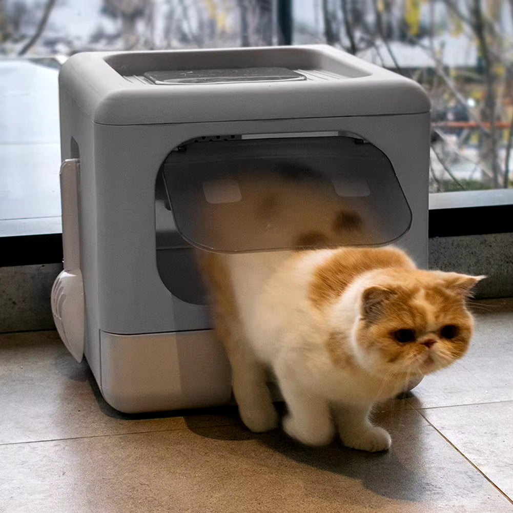 Luxury Full Enclosed Cat Toilet Litter Box 