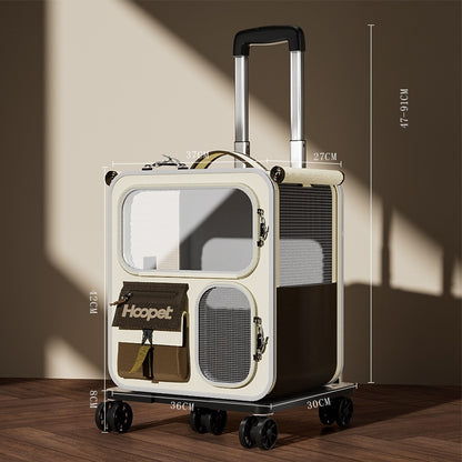 Large-Capacity Luggage-Style Cat Carrier