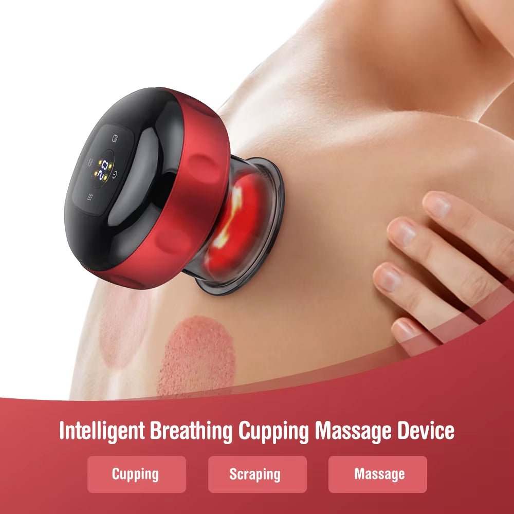 US/UK/RU Warehouse: Intelligent Vacuum Cupping & Scraping Massager - Guasha Cans for Fatigue Relief & Health Care