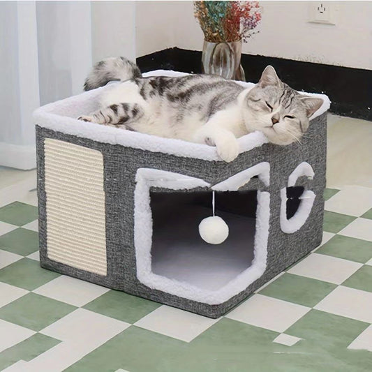 Pet Double-layer Cat Nest Villa