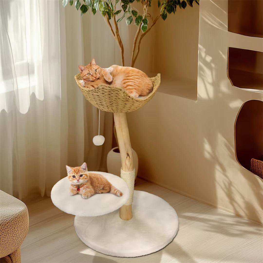 Luxury Solid Wood Cat Tree 
