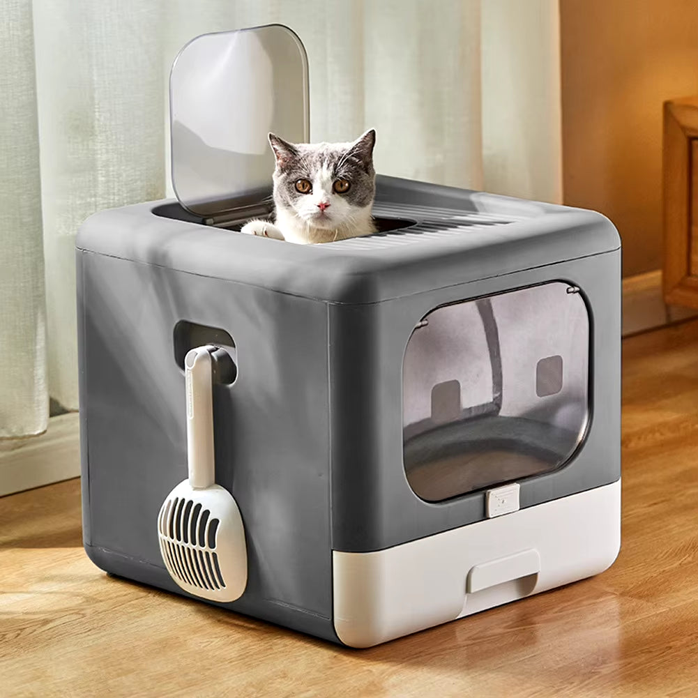 Luxury Full Enclosed Cat Toilet Litter Box 