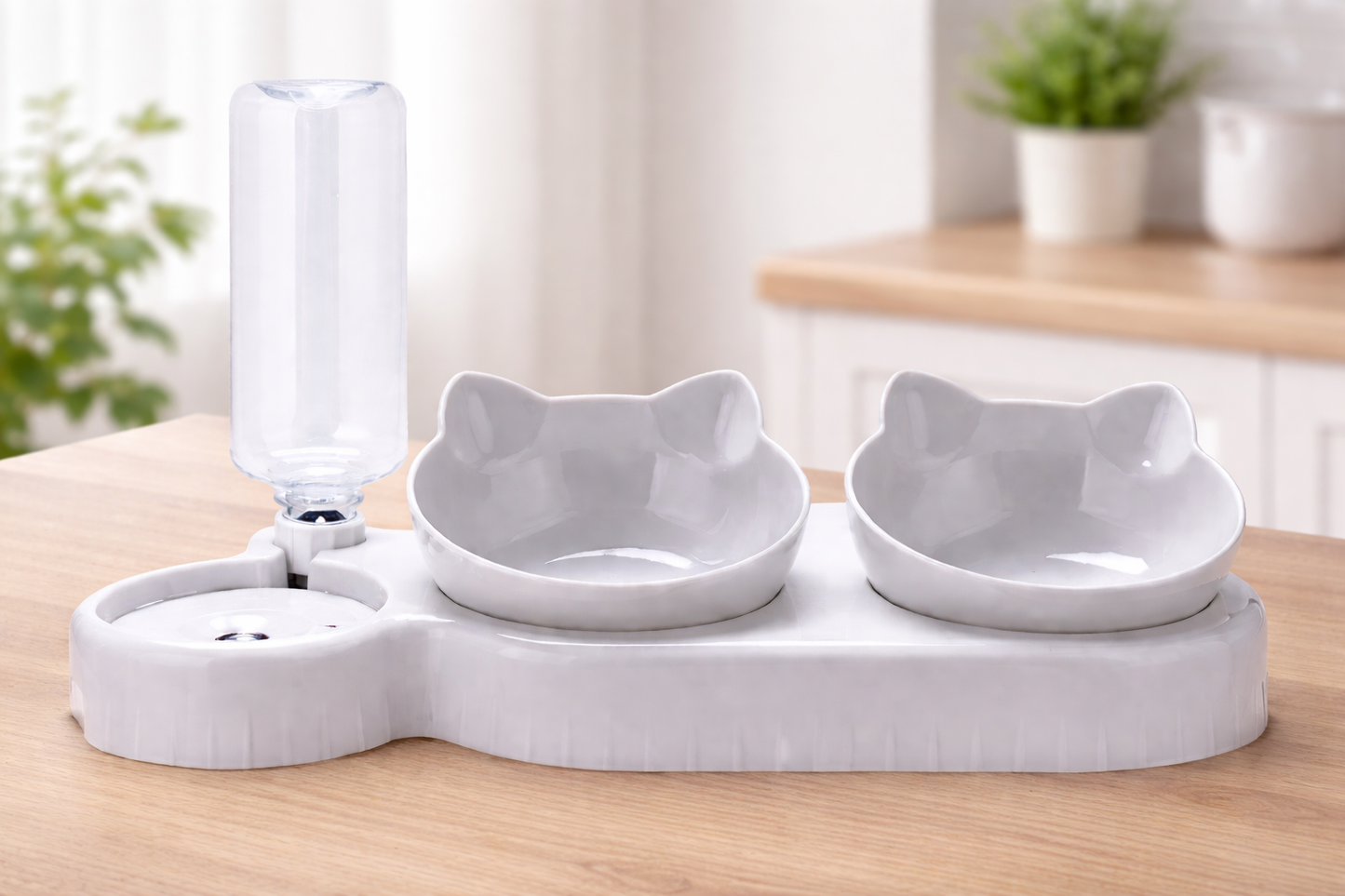 Double Bowl Pet Feeding Station