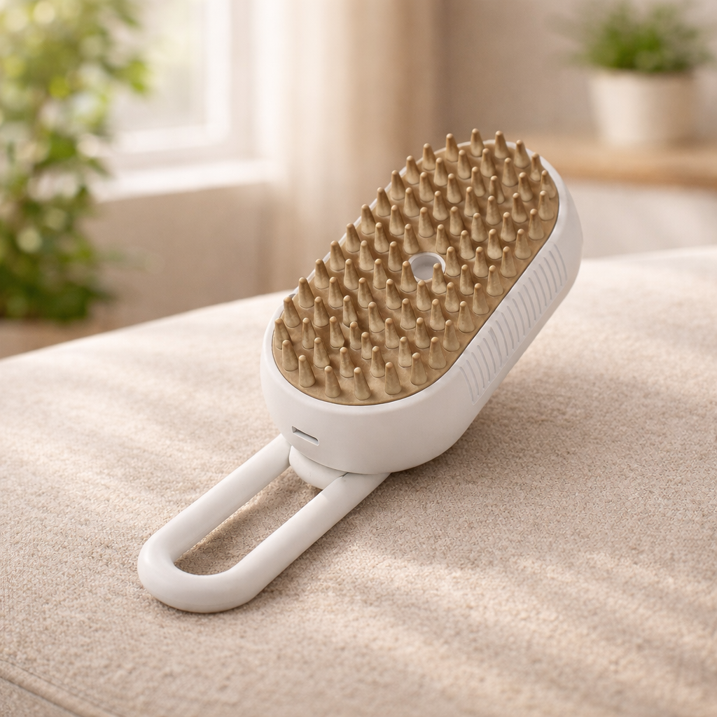 3-In-1 Steam Spray Cat Brush