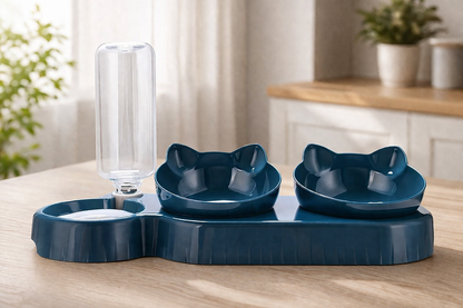 Double Bowl Pet Feeding Station
