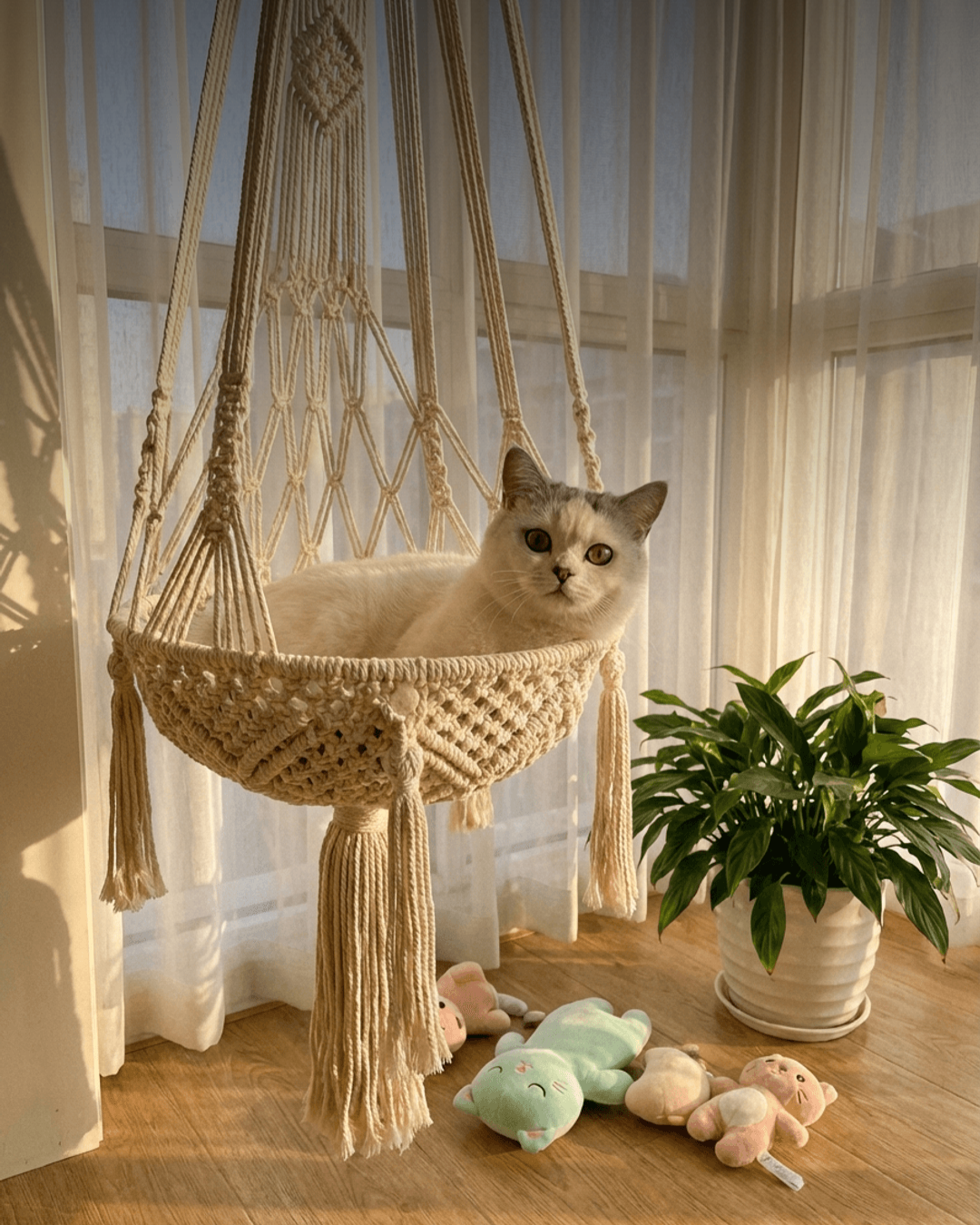 Cat Hammock Hanging Nest Basket Swing