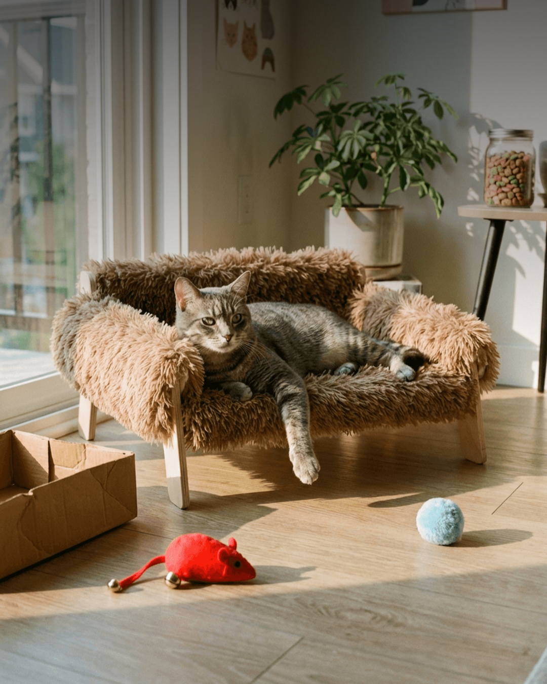 Plush Cat Sofa Bed