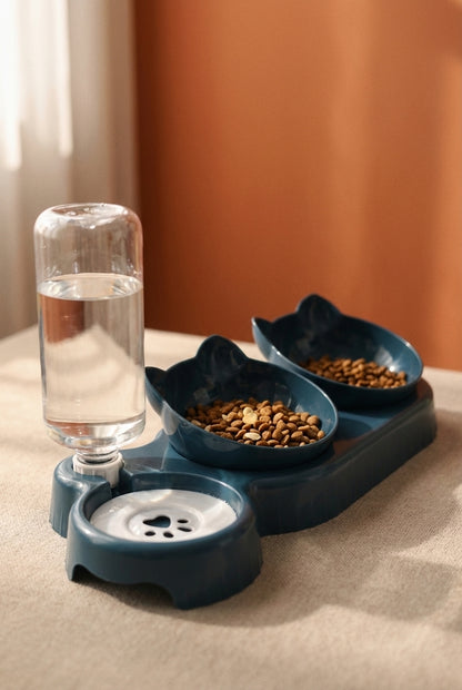 Double Bowl Pet Feeding Station