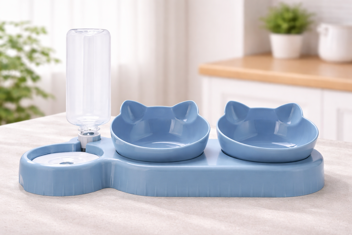 Double Bowl Pet Feeding Station