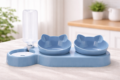 Double Bowl Pet Feeding Station