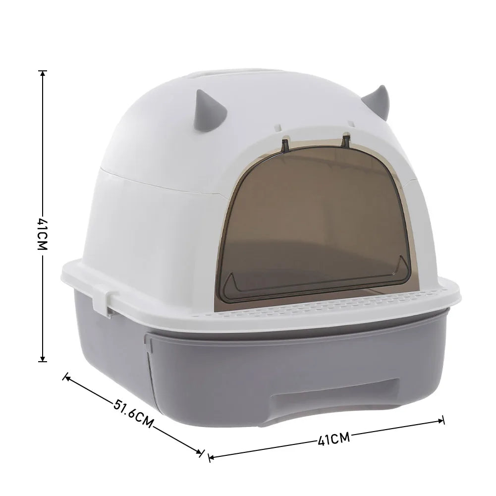 Enclosed Splash-proof Cat Litter Box