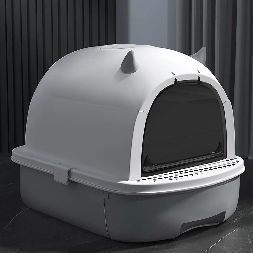 Enclosed Splash-proof Cat Litter Box
