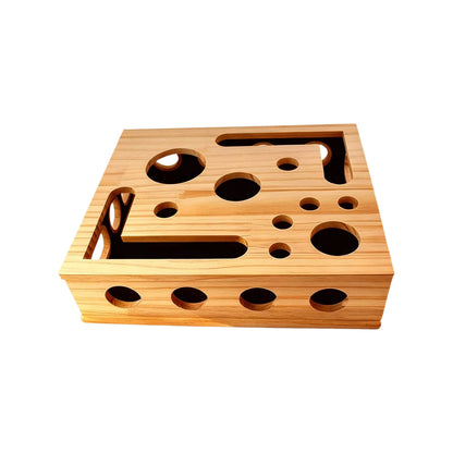 Cat Wooden Scratching and Treat Maze Toy