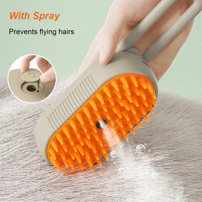 3-In-1 Steam Spray Cat Brush