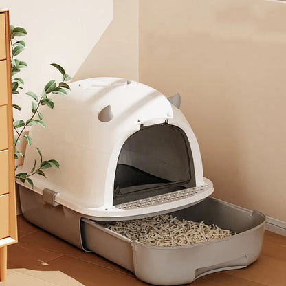 Enclosed Splash-proof Cat Litter Box