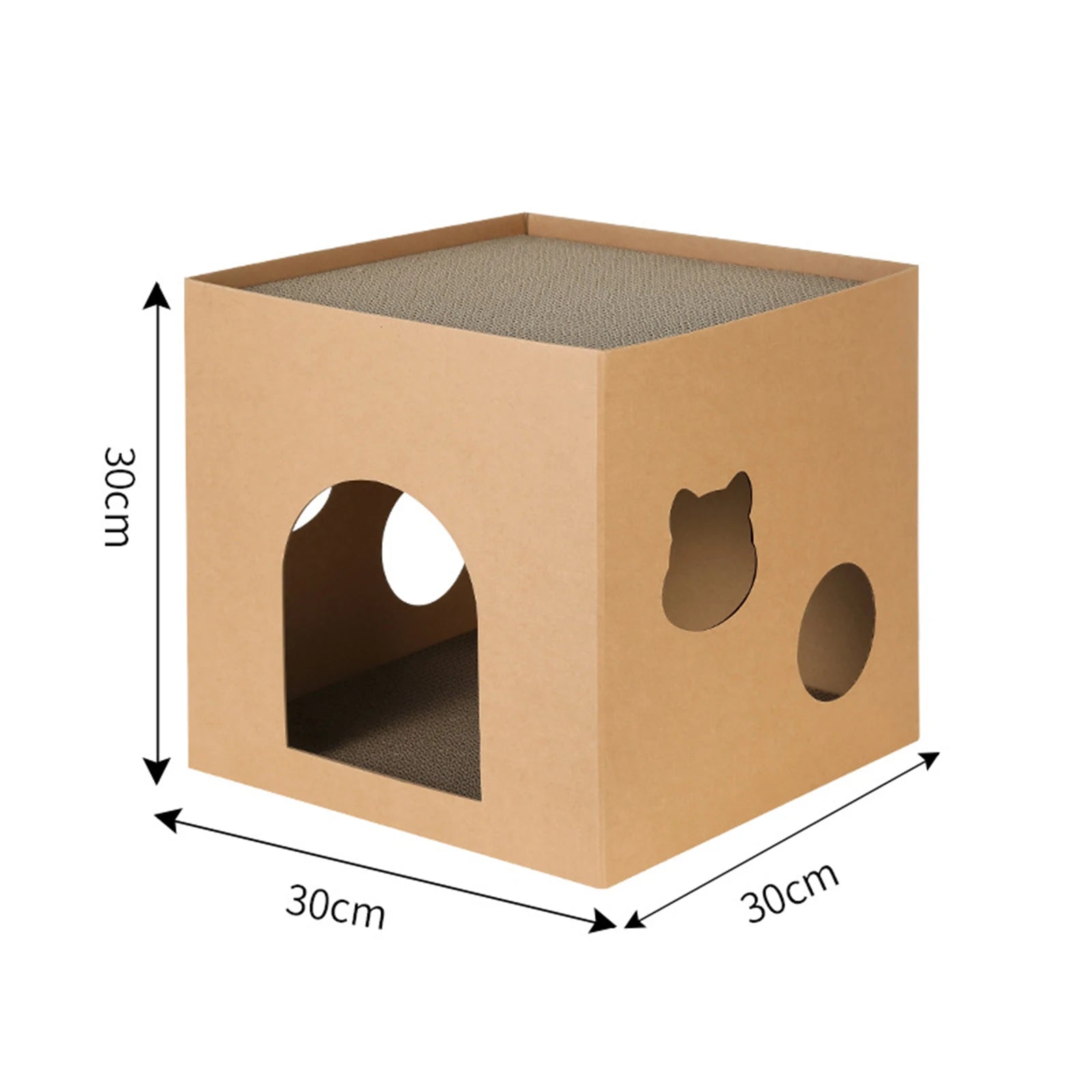 Cat Cardboard House with Scratch Pads