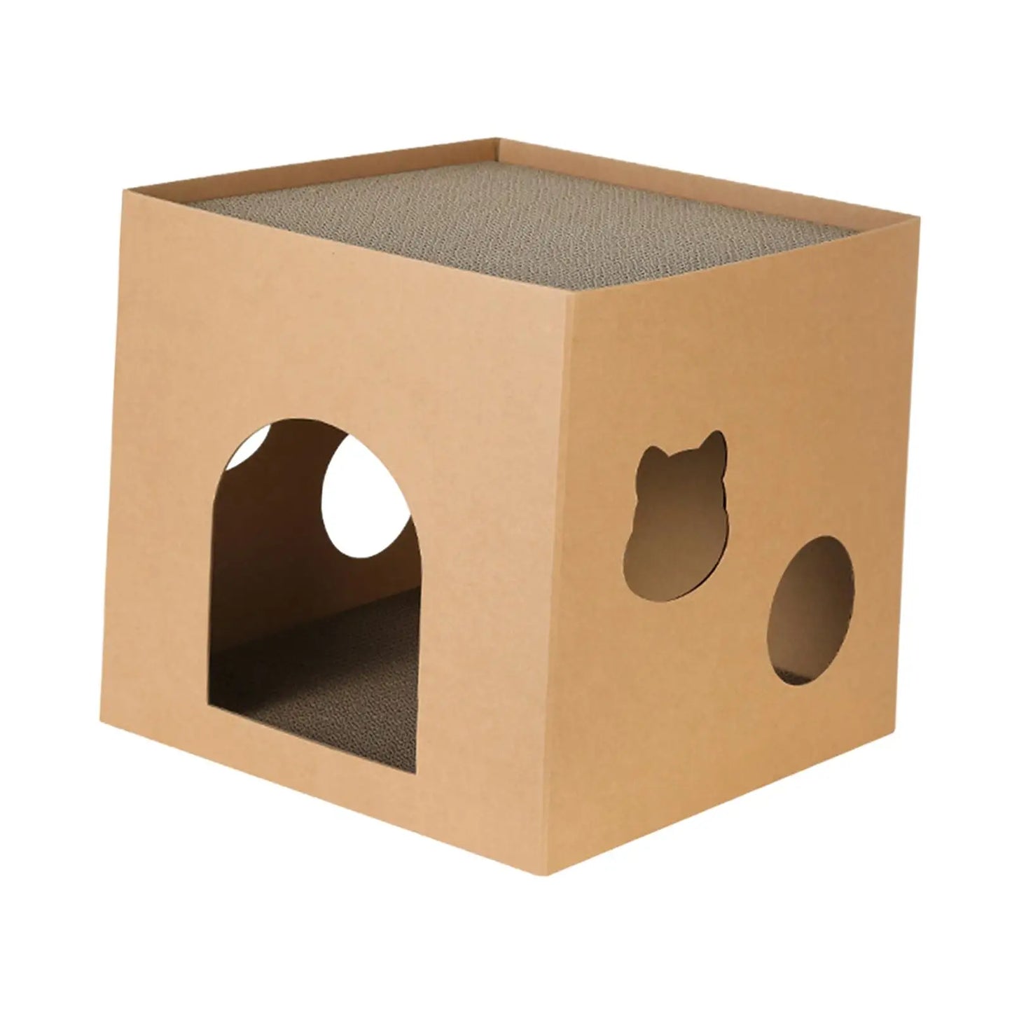 Cat Cardboard House with Scratch Pads