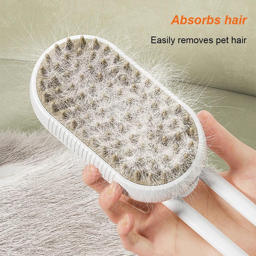 3-In-1 Steam Spray Cat Brush