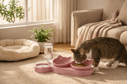 Double Bowl Pet Feeding Station