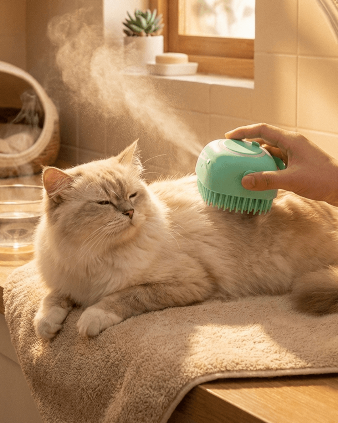 Pet silicone massage bath brush