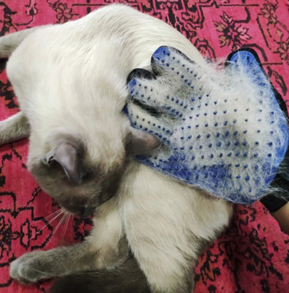 Pet Hair Remover Gloves Cat Dog Massage Bathing Cleaning Grooming Supplies Silicone Hair Sticking Removal Brush