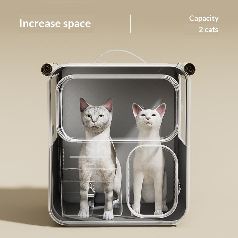 Large-Capacity Luggage-Style Cat Carrier
