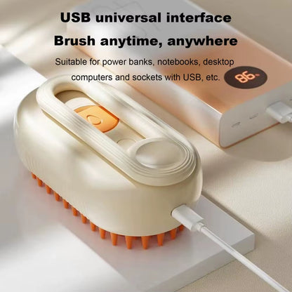 Pet Steam Brush for Shedding 4-In-1 Pet Spray Mist Brush with Handle Dog Spa Grooming Comb Steaming Hair Brush for Dogs Cats