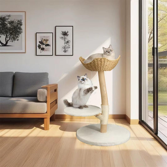 Luxury Solid Wood Cat Tree 