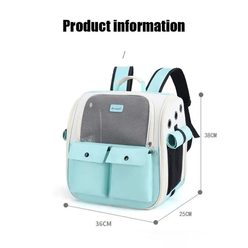 Pet Backpack Portable Cat and Small Dogs Outdoor Carrier Foldable Ventilated Design Large Cat Dog Backpack Carrier Bag