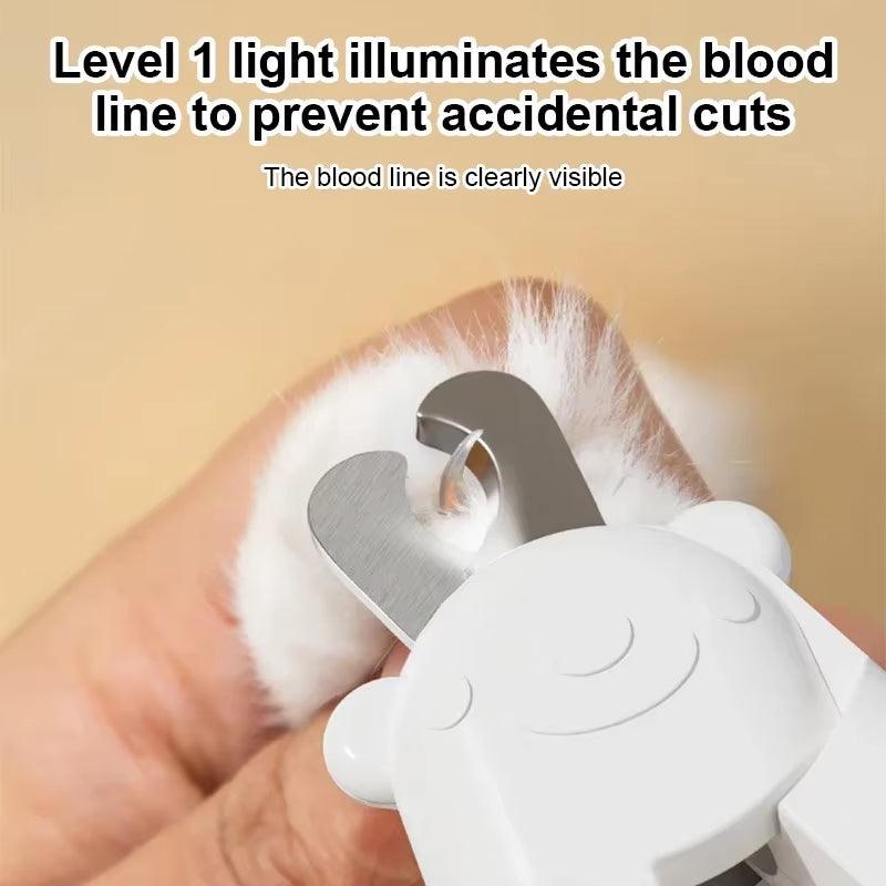 Pet Nail Clipper with LED Light Dogs Cat Grooming Scissor Nail Toe Paw Scissor