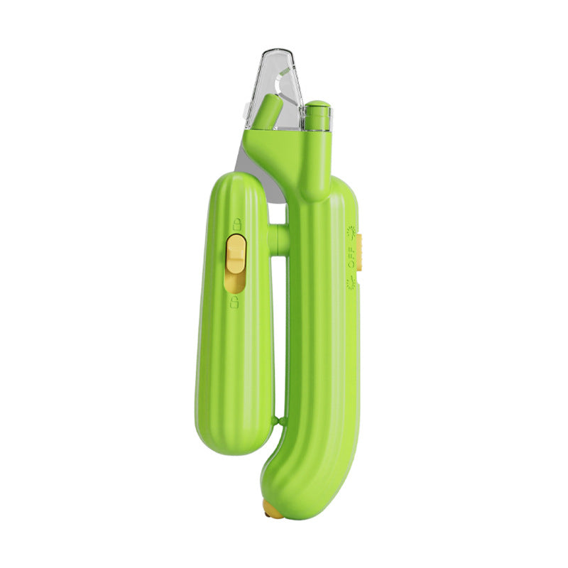 Cactus Shaped Multifunctional Pet Nail Clipper with LED light